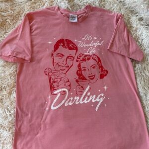 Darling Vintage Pink Tee with Graphic